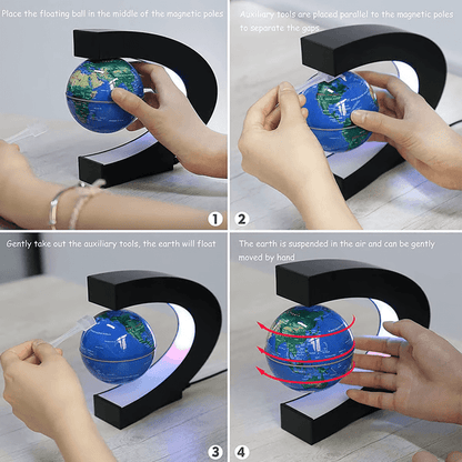 Magnetic Floating Globe With LED Light - Coldesk