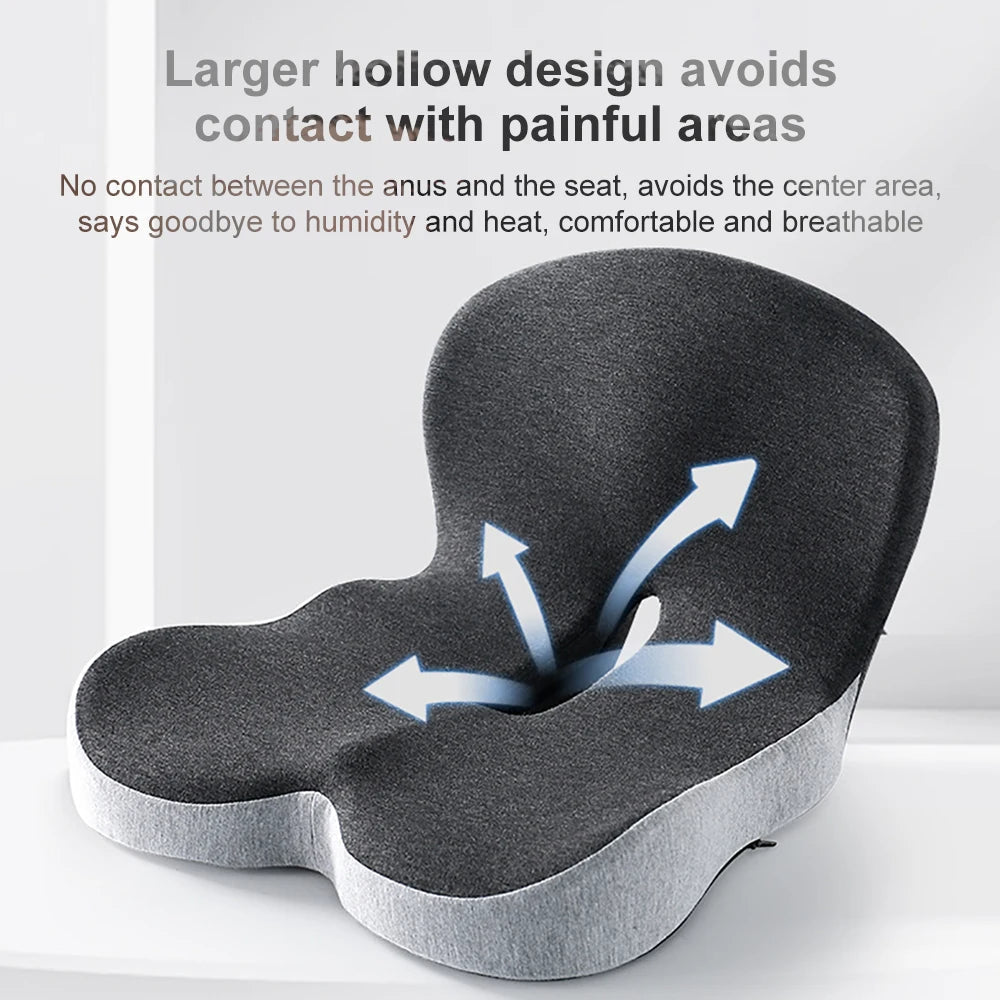 Memory Foam Lumbar Pillow Seat Cushion - Coldesk