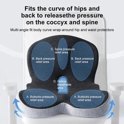 Memory Foam Lumbar Pillow Seat Cushion - Coldesk