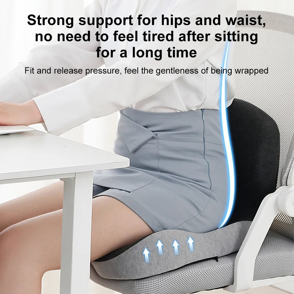 Memory Foam Lumbar Pillow Seat Cushion - Coldesk