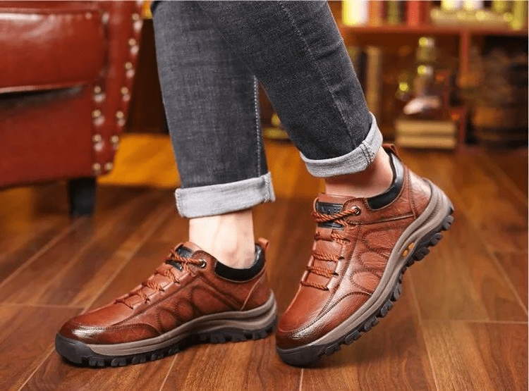 Men’s Casual Hand Stitching Arch Support & Non-slip Breathable Shoes - Coldesk