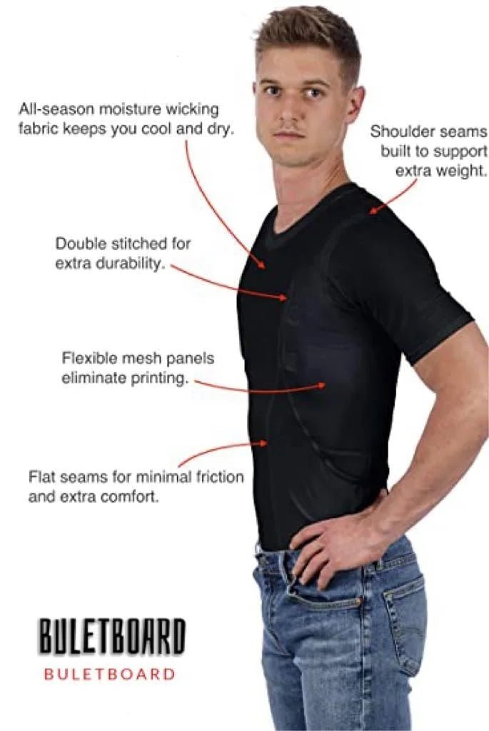Men/women's Concealed Leather Holster T-shirt - Coldesk