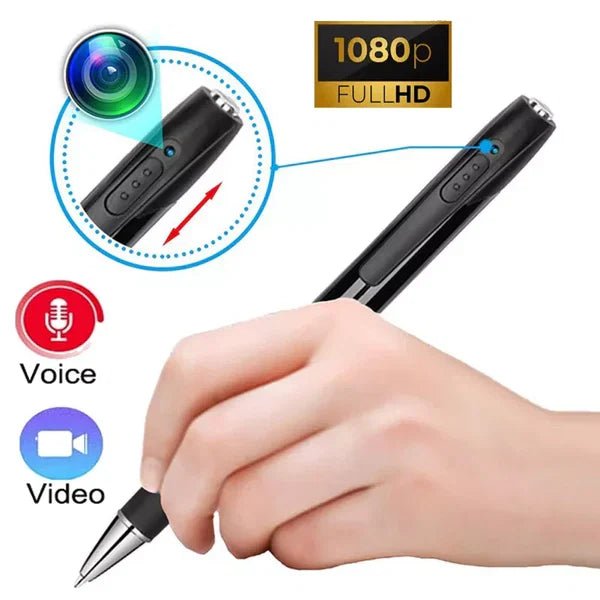 Mini Camera Pen Pocket Digital Voice Video Recorder for Business Conference 1080P Wearable Body Micro Cam Security Cameras - Coldesk