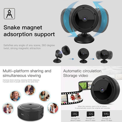 Mini WiFi Camera 1080P HD IR Night Vision Home Security Camera Baby Monitor - Coldesk
