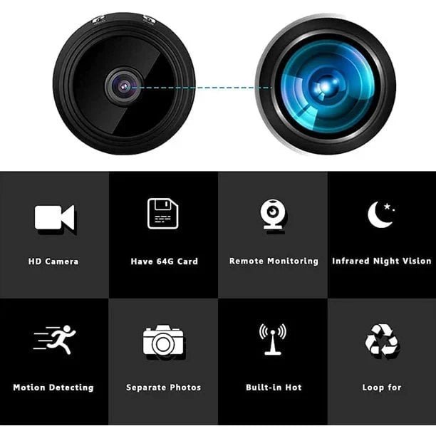 Mini Wireless Magnetic Camera with Audio and Video Live Feed - Coldesk