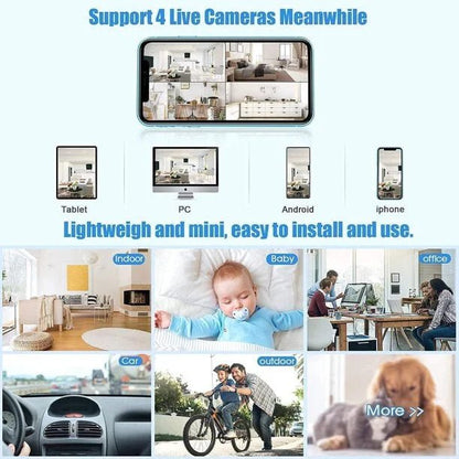Mini Wireless Magnetic Camera with Audio and Video Live Feed - Coldesk