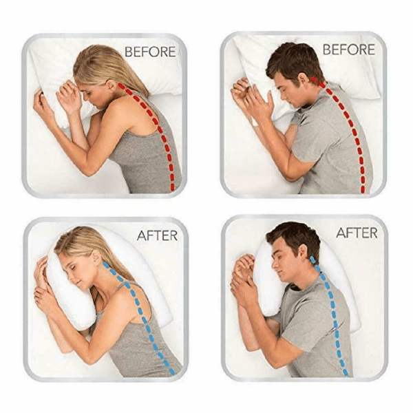 Orthopedic Side Sleeper Pillow With Ear Hole - Coldesk