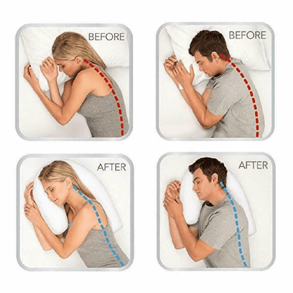 Orthopedic Side Sleeper Pillow With Ear Hole - Coldesk