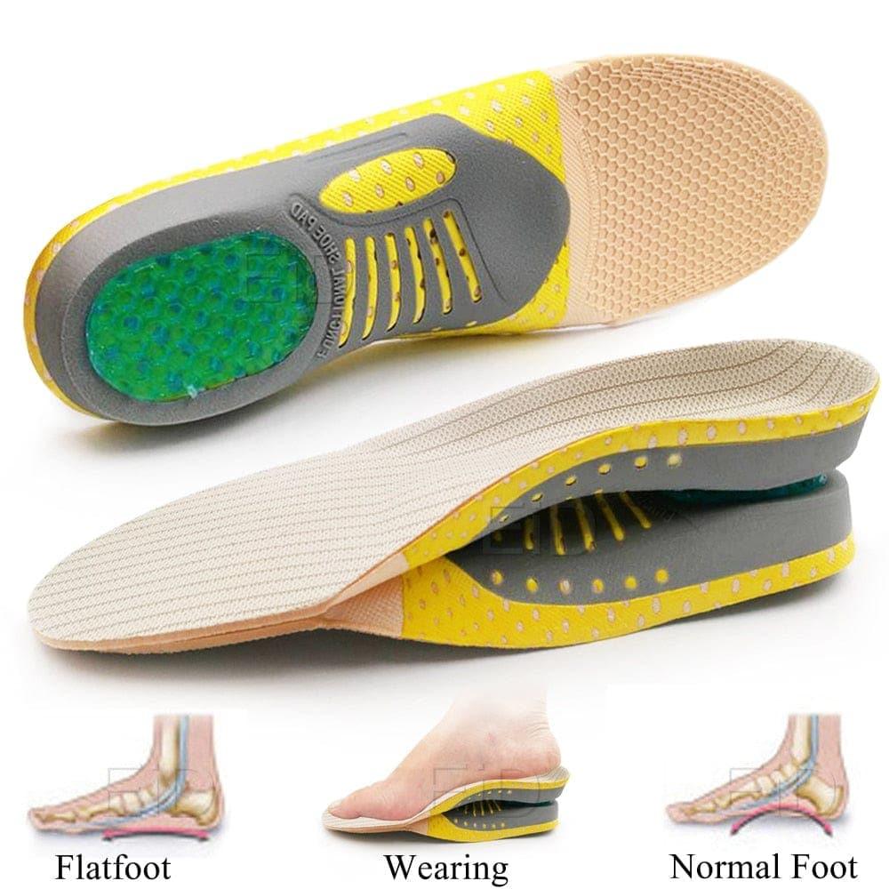 Orthotic Gel Insoles for Flat Feet & Plantar Fasciitis – 2 Piece - Coldesk