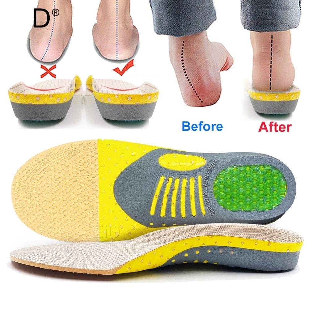 Orthotic Gel Insoles for Flat Feet & Plantar Fasciitis – 2 Piece - Coldesk
