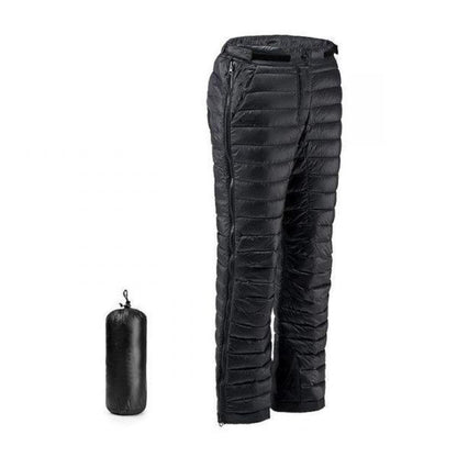 Outdoor Thermal Goose Down Pants Zipper Camping Hiking Skiing Trousers - Coldesk