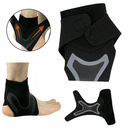 Plantar Ankle X Wrap Brace Support Compression Sleeve - Coldesk