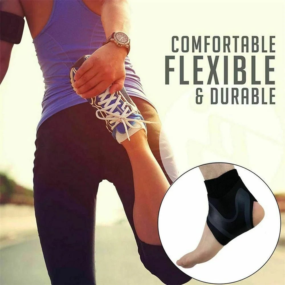 Plantar Ankle X Wrap Brace Support Compression Sleeve - Coldesk