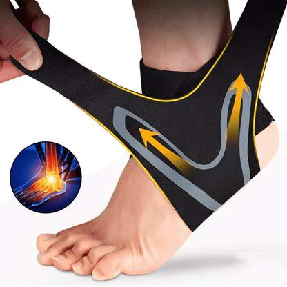 Plantar Ankle X Wrap Brace Support Compression Sleeve - Coldesk