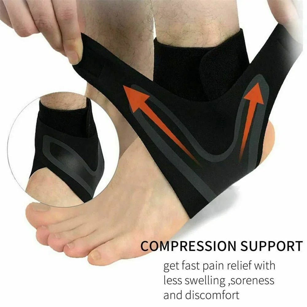 Plantar Ankle X Wrap Brace Support Compression Sleeve - Coldesk