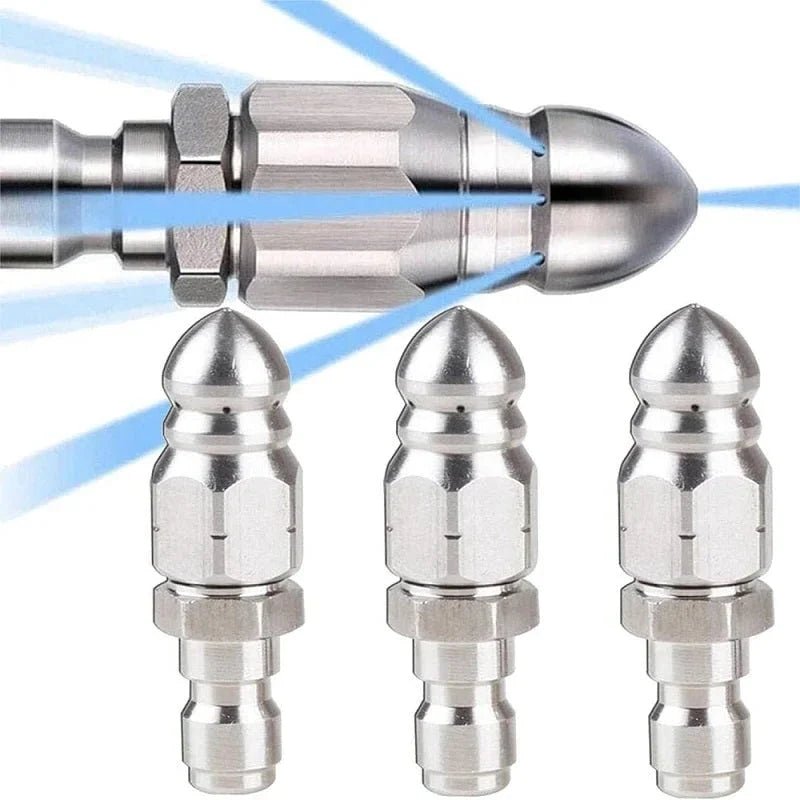 Pressure Washer Sewer Jetter Nozzle with 1/4'' Quickly Connector - Coldesk