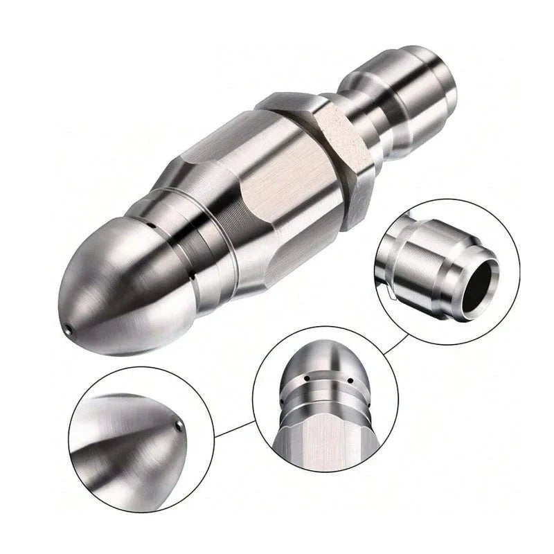 Pressure Washer Sewer Jetter Nozzle with 1/4'' Quickly Connector - Coldesk
