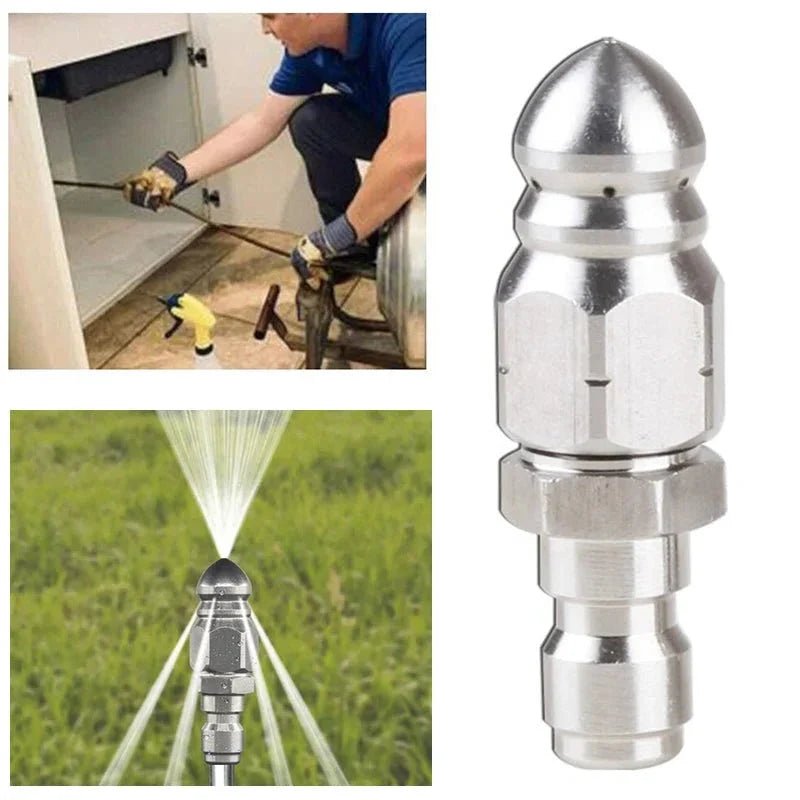 Pressure Washer Sewer Jetter Nozzle with 1/4'' Quickly Connector - Coldesk