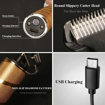 Professional Hair Clippers for men gold Set | Gold Hair Clippers Cordless - Coldesk