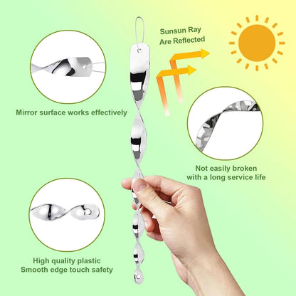 Reflective Bird Deterrent Spiral Rod - Coldesk