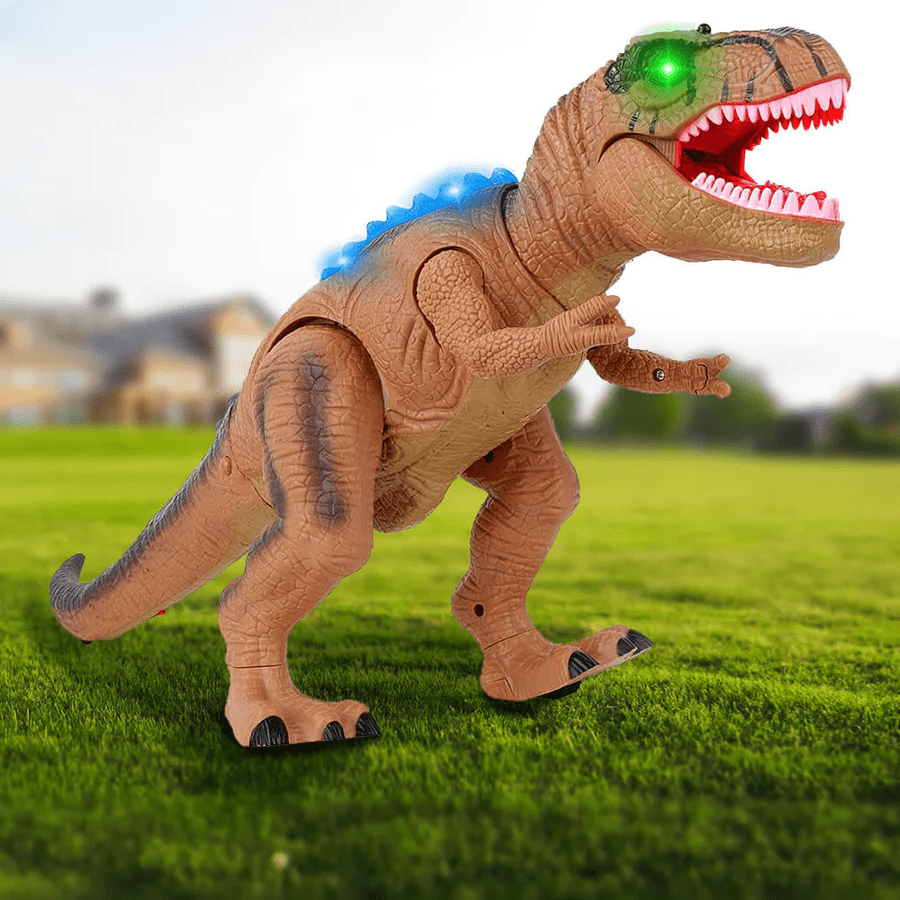 Remote Control T-Rex Dinosaur With LED Light Up, Walking & Roaring Realistic Dinosaur Toys - Coldesk