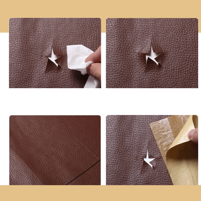 Self-Adhesive Leather Refinisher Cuttable Sofa Repair Patch (19.7 x 53.9 inches) - Coldesk