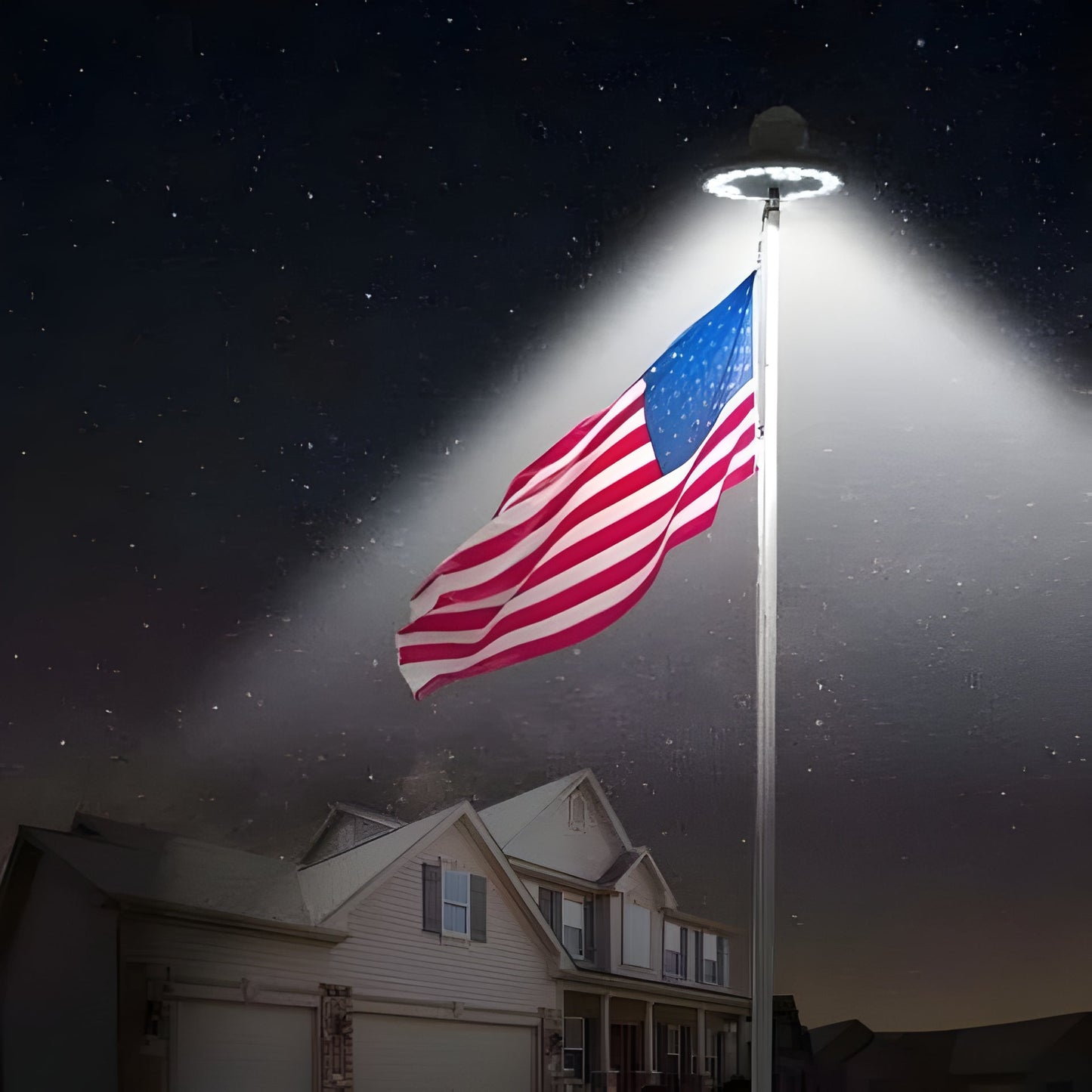 Solar Powered Flagpole Lights - All Night Long Last Flag Pole Lights - LED - Coldesk