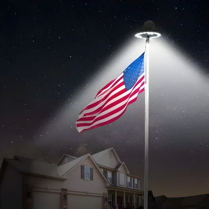 Solar Powered Flagpole Lights - All Night Long Last Flag Pole Lights - LED - Coldesk