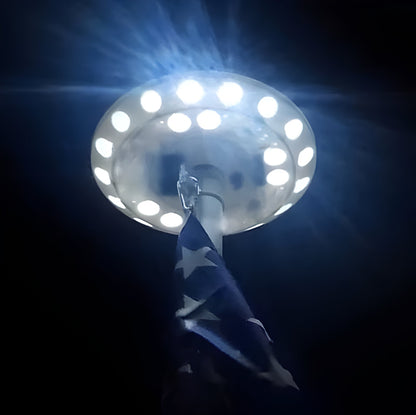 Solar Powered Flagpole Lights - All Night Long Last Flag Pole Lights - LED - Coldesk