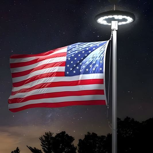Solar Powered Flagpole Lights - All Night Long Last Flag Pole Lights - LED - Coldesk