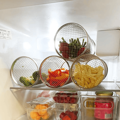Stainless Steel Rolling BBQ Grill Basket - Coldesk