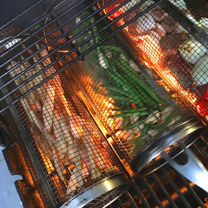 Stainless Steel Rolling BBQ Grill Basket - Coldesk