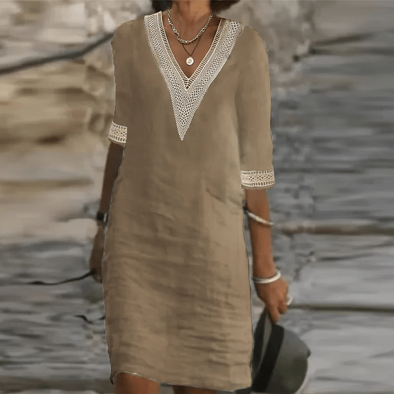 Stylish Linen Summer Dress For Women - Coldesk
