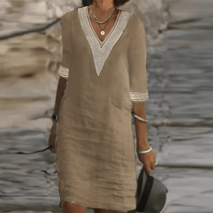 Stylish Linen Summer Dress For Women - Coldesk