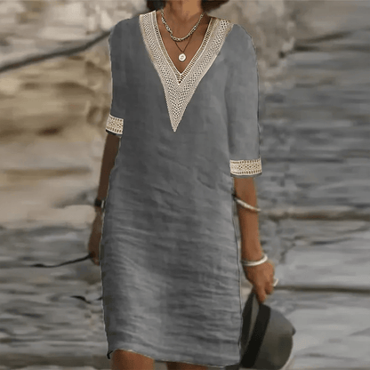Stylish Linen Summer Dress For Women - Coldesk