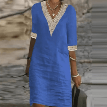 Stylish Linen Summer Dress For Women - Coldesk