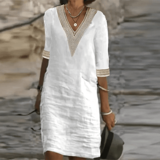 Stylish Linen Summer Dress For Women - Coldesk