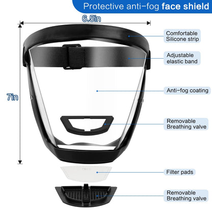 Super Protective Anti-fog Face Shield - Coldesk