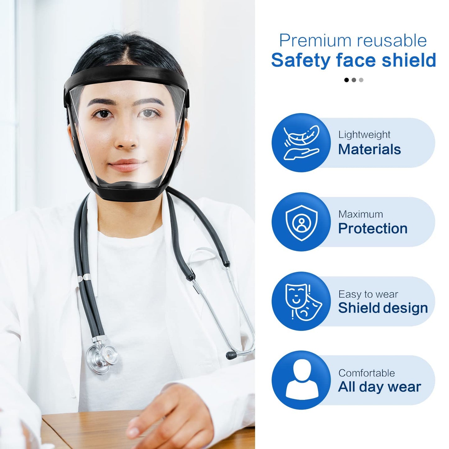 Super Protective Anti-fog Face Shield - Coldesk