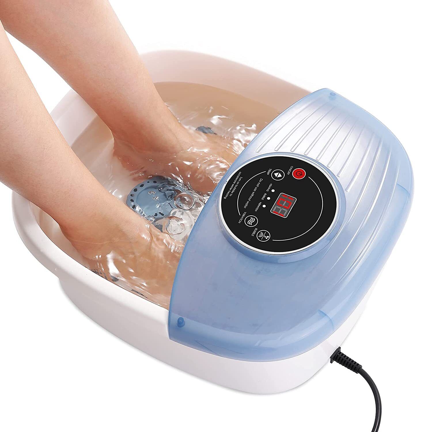 Temperature Controlled Foot Bubble Bath Vibration Massager - Coldesk