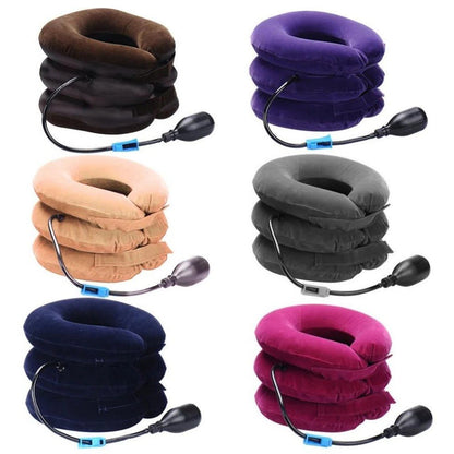 Three Layers Cervical Neck Traction Inflatable Pillow - Coldesk