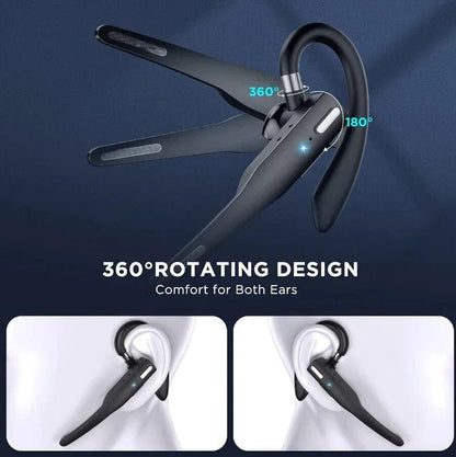 Trucker Dual Mic Wireless Bluetooth 5.1 Noise Cancelling Headset/Earpiece - Coldesk