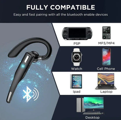 Trucker Dual Mic Wireless Bluetooth 5.1 Noise Cancelling Headset/Earpiece - Coldesk