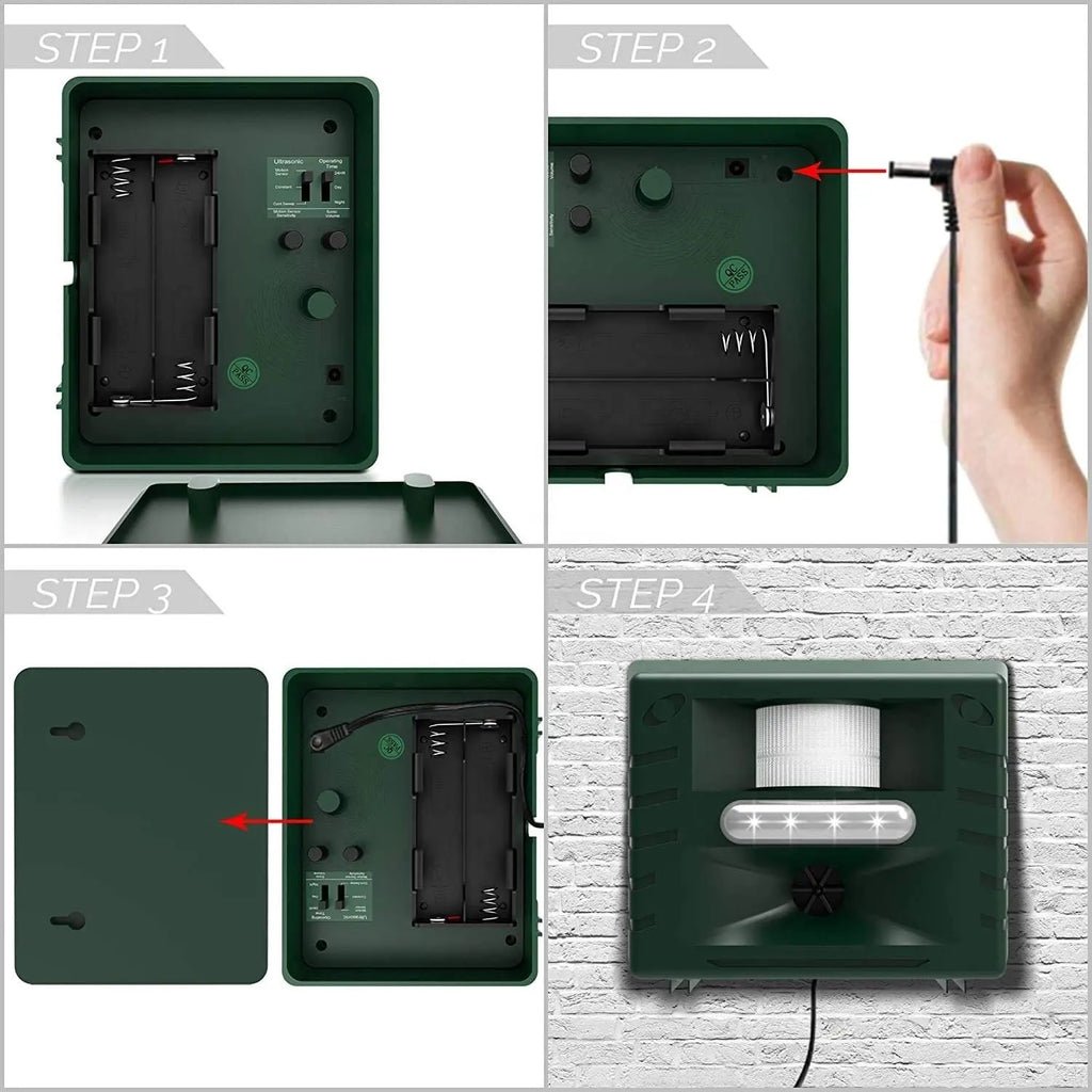 Ultrasonic Bird Repeller for Woodpeckers Outdoor Pest Control Device - Coldesk