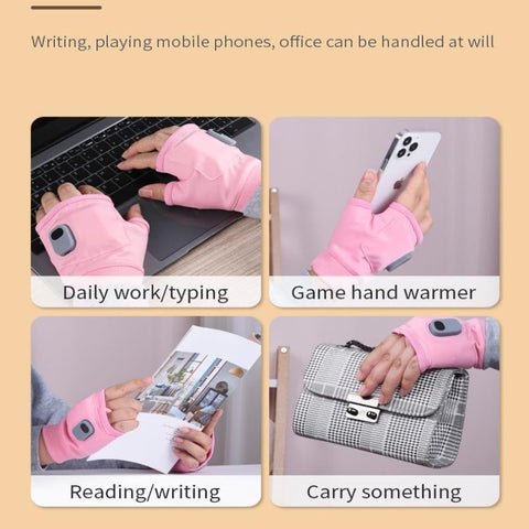 USB Rechargeable Heated Fingerless Gloves - Coldesk