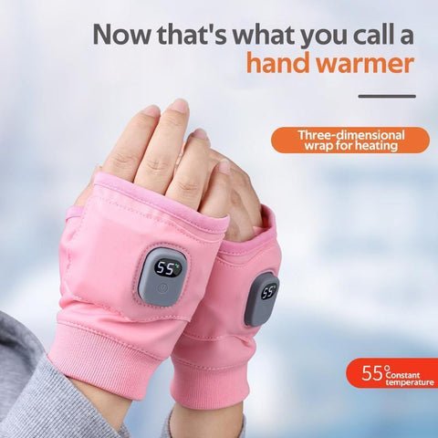 USB Rechargeable Heated Fingerless Gloves - Coldesk