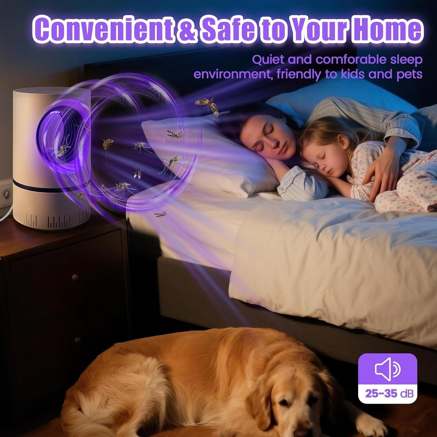 UV Light Insect Trap - Indoor/Outdoor Mosquito Fly Killer - Coldesk