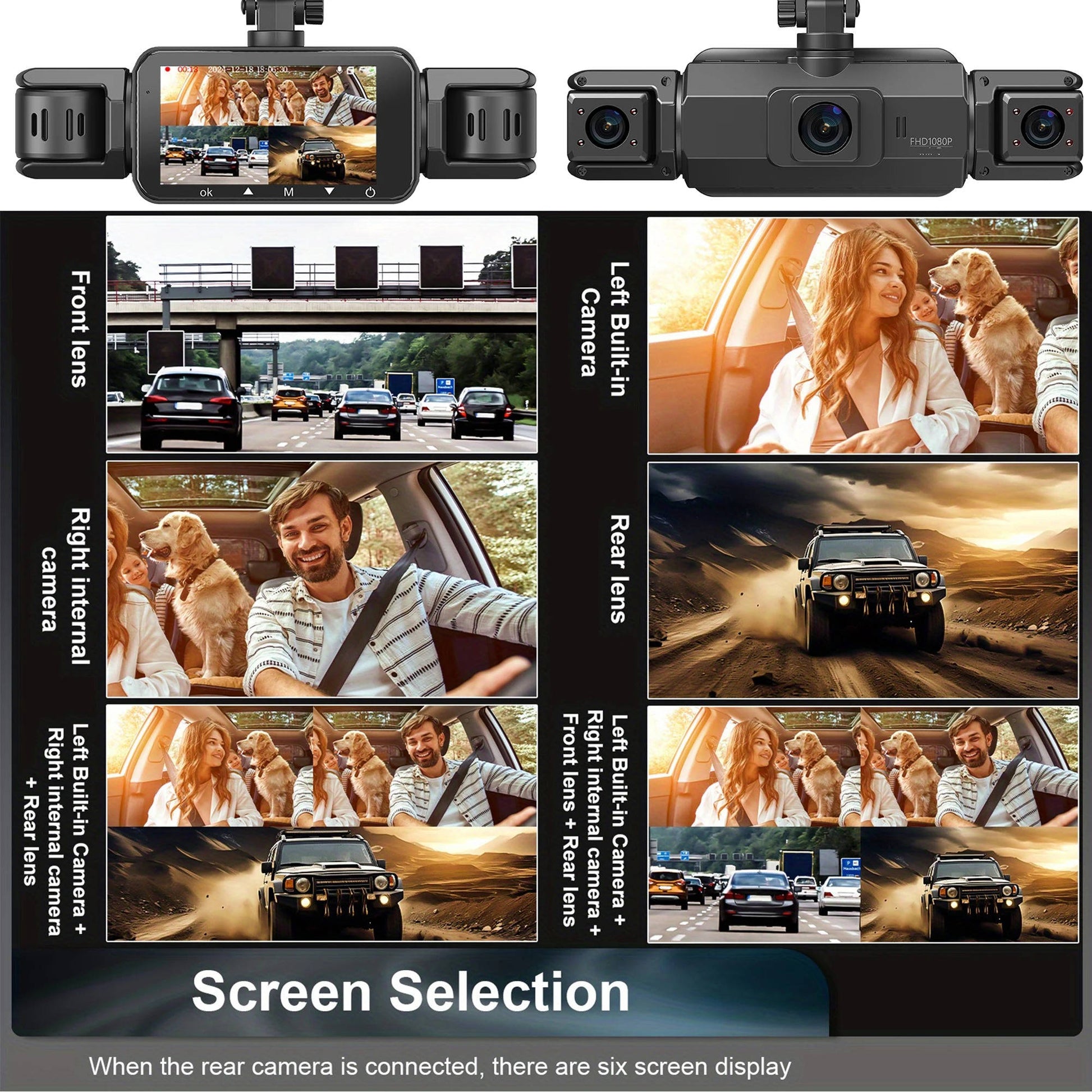 Wireless Car Dash Cam Front And Rear With Night Vision - Coldesk