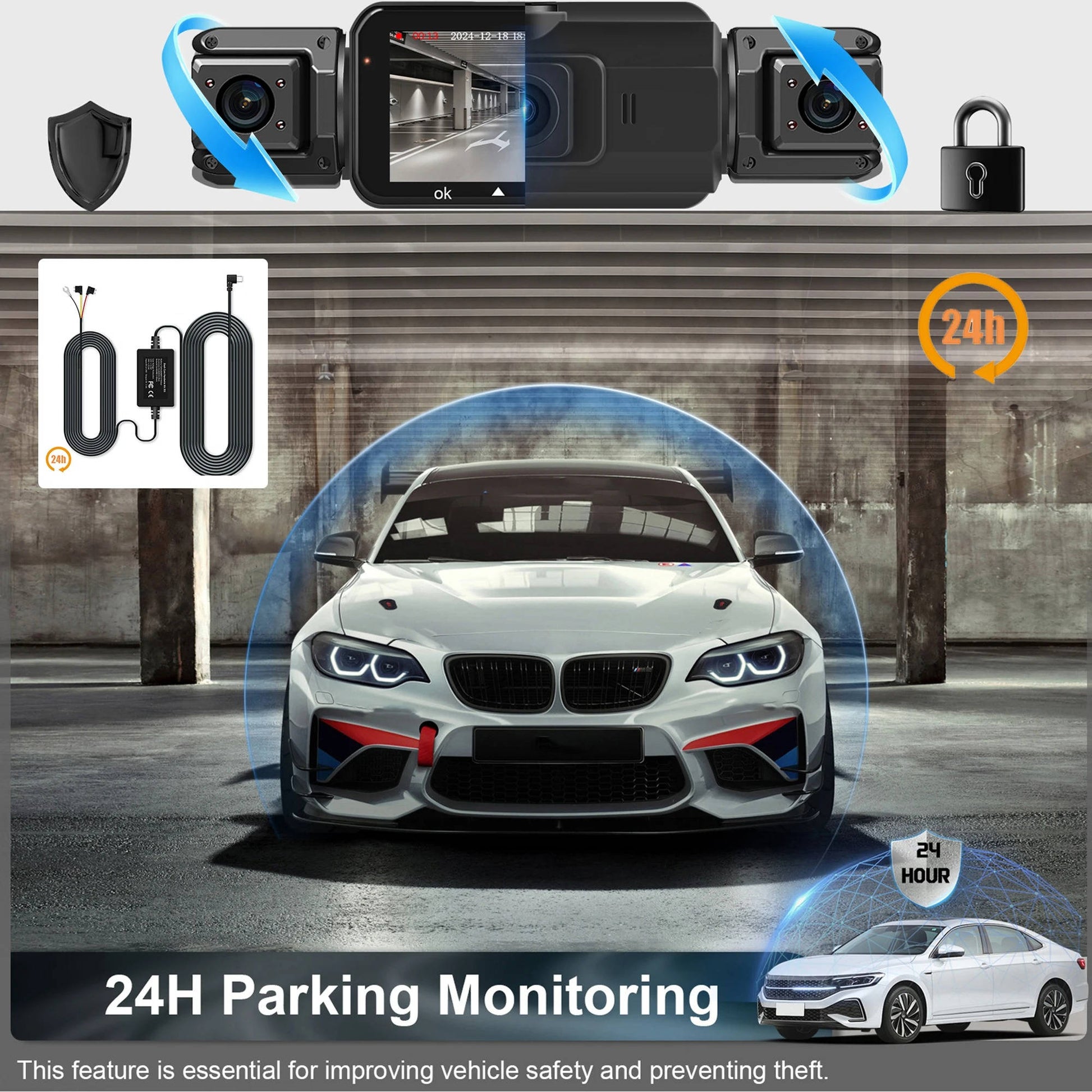 Wireless Car Dash Cam Front And Rear With Night Vision - Coldesk