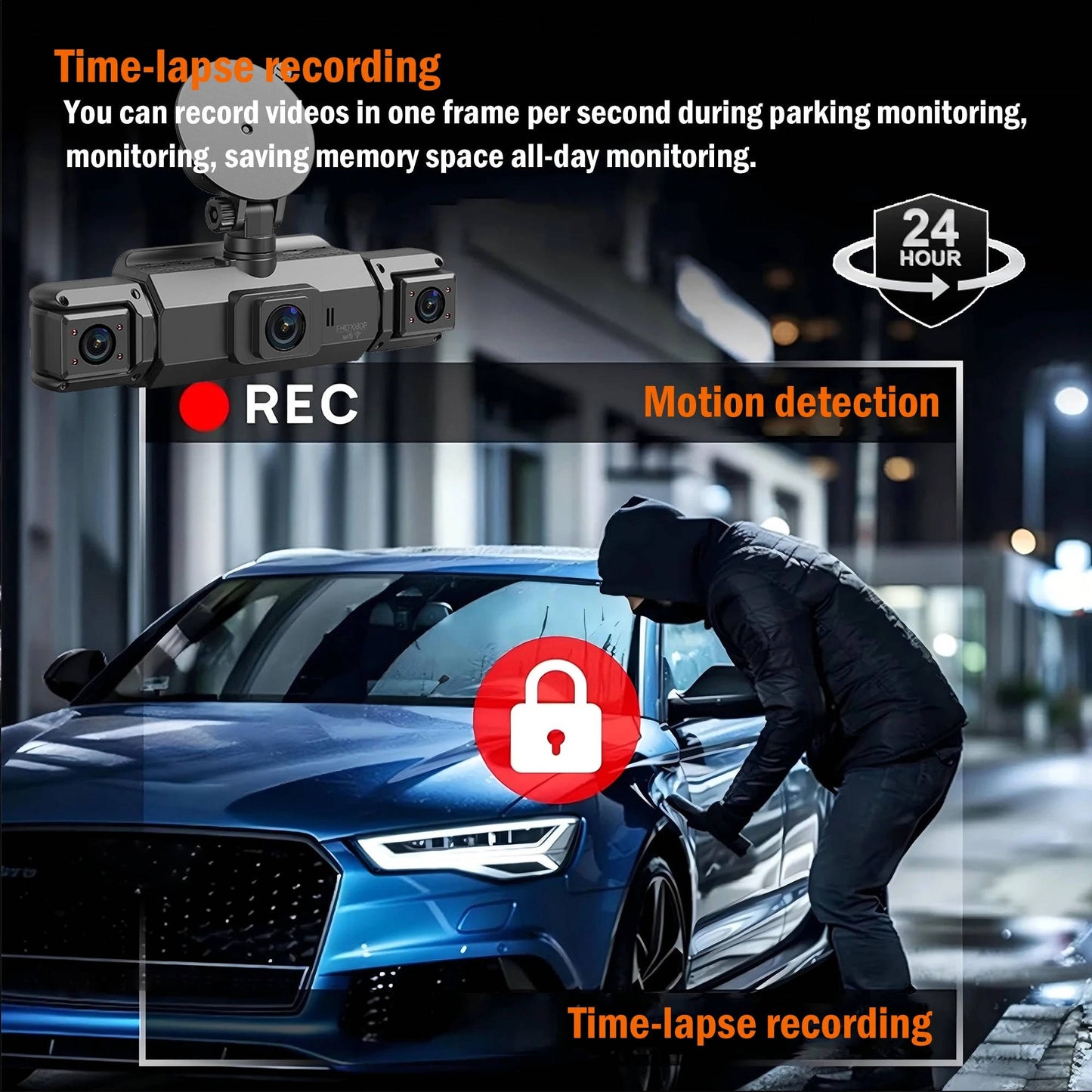 Wireless Car Dash Cam Front And Rear With Night Vision - Coldesk